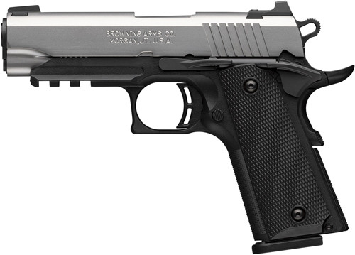 Browning 1911-380 SS Semi-Auto Pistol with Steel 3-Dot Combat Sights and Accessory Rail