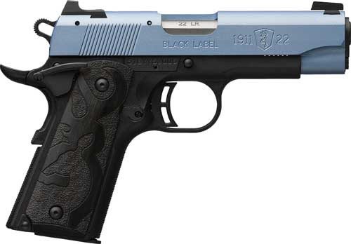 Browning 1911-22 Black Label Semi-Auto Pistol with Polar Blue Cerakote Finish 051898490