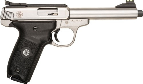Smith & Wesson SW22 Victory .22 LR Semi-Auto Pistol with Threaded Barrel and Adjustable Sights