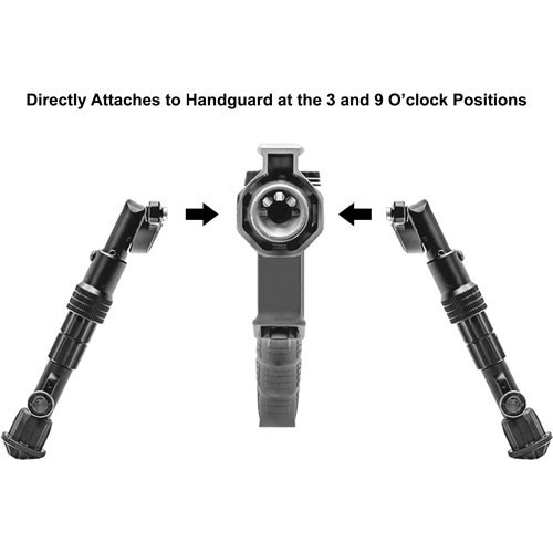 UTG Recon Flex M-LOK Bipod with Adjustable Legs and Rubberized Foot Pads