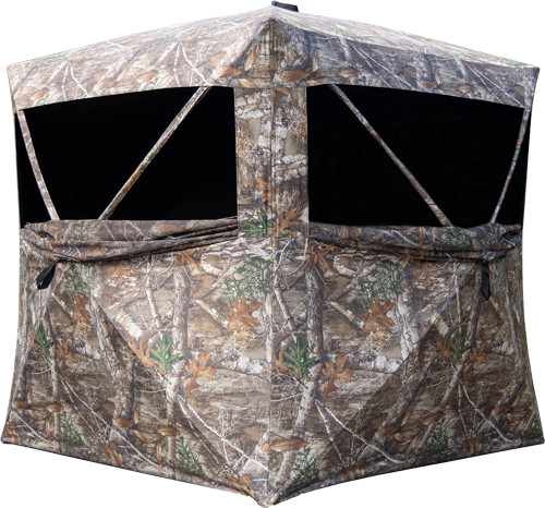 Rhino Ground Blind RB0842 3-Person Realtree Edge Hub Style with 180 Degree Windows