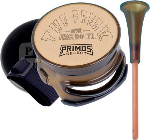 Primos Turkey Call Pot Style - Friction Turkey Call with Straps for Leg or Gun Stock