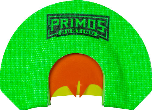 Primos Diaphragm Turkey Call PS1267 * 3-Reed Latex with Bat Cut, Green/Orange