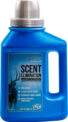 Code Blue D-CODE Laundry Detergent - 32 fl oz for Scent Elimination and Deep Cleaning