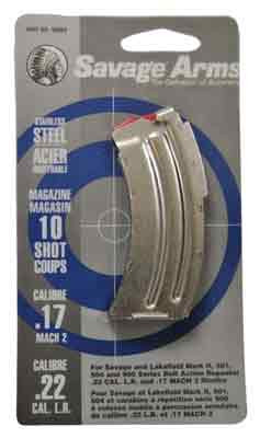 Savage MKII Series Stainless Steel Rimfire Magazine - 10 Rounds for .22LR & .17HMR