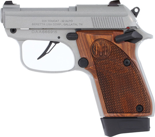 Beretta Tomcat 30X .32 ACP Semi-Auto Pistol with Interchangeable Sights and Wooden Grips