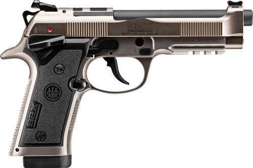 Beretta 92X Performance Carry 9mm Luger Semi-Auto Pistol with Stainless Finish and Fiber Optic Front Sight