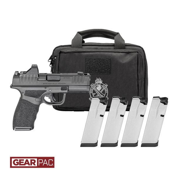 Springfield Armory Hellcat Pro Comp 9mm Semi-Auto Pistol with 4 Magazines and Rubber Grip