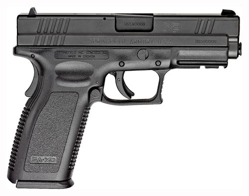 Springfield Armory XD Service 9mm Pistol with 4-Inch Barrel and Black Polymer Frame
