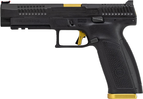 CZ-USA CZ P-10 F Competition 9mm Semi-Auto Pistol with 5-inch Barrel, Black Polymer Frame and Fiber Optic Sights
