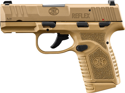 FN America Reflex 9mm Luger Semi-Auto Pistol with Flat Dark Earth Finish and Two Magazines