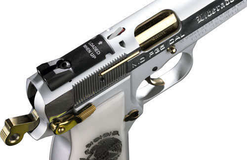Girsan MCP35 Cal Liberador 9mm Semi-Auto Pistol with Chrome Finish and Ivory Grip