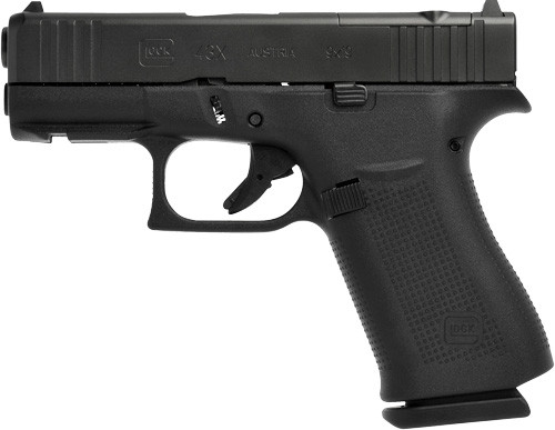 Glock 43X MOS 9mm Luger FS with 10-Round Magazines - Black Polymer Frame and Slide
