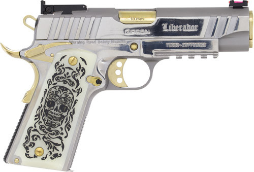 Girsan MC1911 Liberadore 10mm Auto Semi-Auto Pistol with Chrome Finish and Tactical Rear Sight