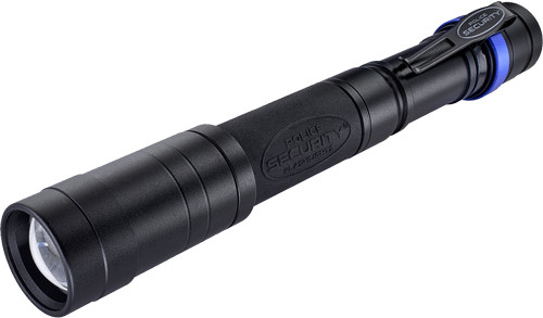 Police Security Flashlights PSF Sleuth 2.0 White - Compact Aircraft Grade Aluminum Flashlight with Belt Clip and 2 AA Batteries