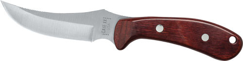 Case Knives Ridgeback Hunter with Leather Sheath - 4.13" Stainless Steel Blade, Brown Leather Handle
