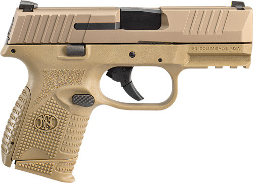 FN America FN 509 Compact 9mm Luger Semi-Automatic Handgun with Flat Dark Earth Finish and Two Magazines