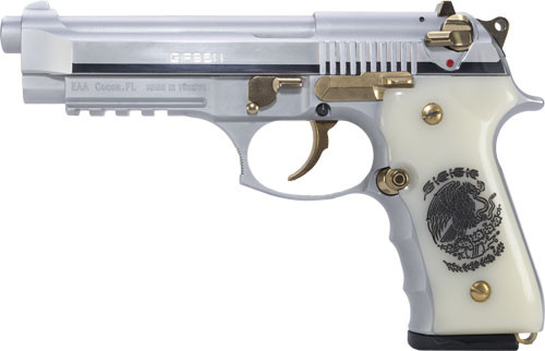 Girsan Regard Liberadore II 9mm Luger Semi-Auto Pistol with Chrome Finish and Adjustable Sights