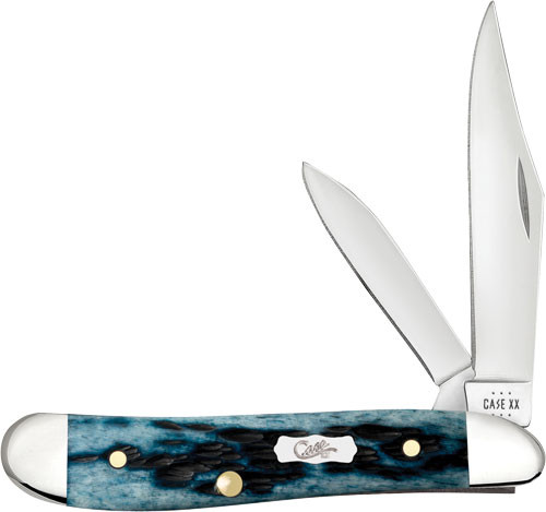 Case Knives Pocket Worn Blue Bone PS Jig Peanut - 2" Stainless Steel Blade