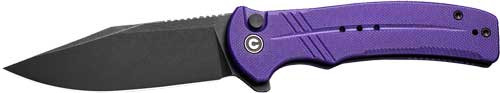 CIVIVI Cogent Pocket Knife with Carbon Steel Blade and Purple G-10 Handle