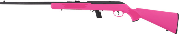 Savage 64F .22 LR Semi-Automatic Sporting Rifle with Pink Stock and 21-Inch Barrel