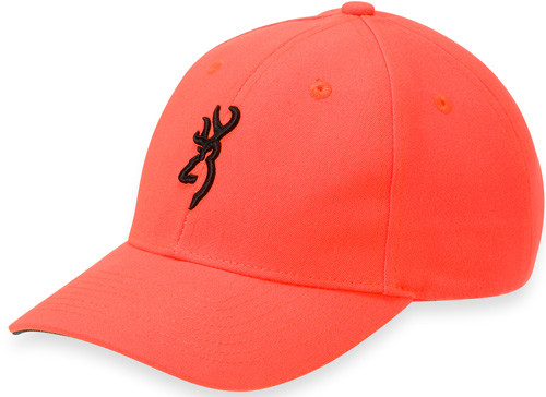 Browning Youth Safety Cap with Meshback and Raised Buckmark Emblem, Orange - Part #30850101Y