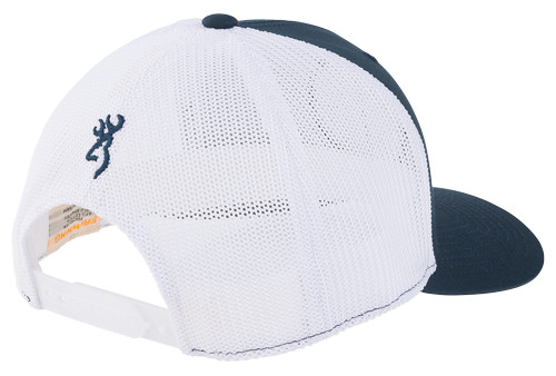 Browning Cap Freedom 110 Mesh in Navy Blue - Adjustable Waxed Cotton Headgear