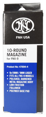 FN America FNX-9 9mm 10-Round Magazine - Steel, Black Finish for Centerfire Pistols