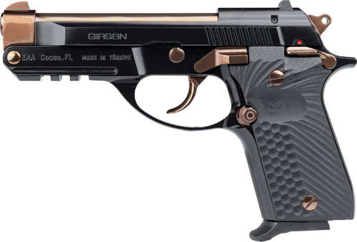 Girsan MC14T Colorway .380 ACP Pistol with Rose Gold Controls and Gloss Black Frame