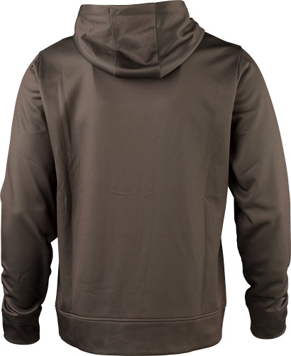 Browning Tech Hoodie LS - Large Brown Long Sleeve Polyester Hoodie with Buckmark Logo