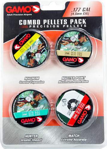 Gamo Combo Assort 177 Caliber Pellets - 1000 Pack with 250-Match and Hunter Pellets