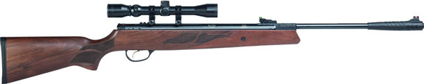 Hatsan Model 95 Spring Combo Air Rifle in .177 Caliber with Walnut Stock and Optic Sights