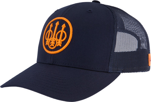 Beretta Cap StraightPull Truckers Hat in Navy Blue - Adjustable Mesh Back Headgear