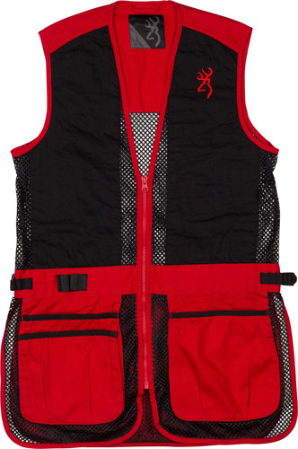 Browning Youth Small Mesh Shooting Vest with Full-Length Nylon Patch and Multiple Pockets