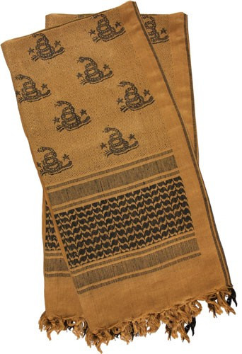 Red Rock Gear Shemagh Head Wrap (Part #70-25) – 42 x 42-inch Tactical Scarf in Coyote/Black