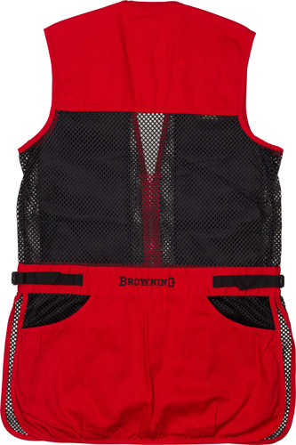 Browning Youth Large Mesh Shooting Vest with Zip Front and Multiple Pockets