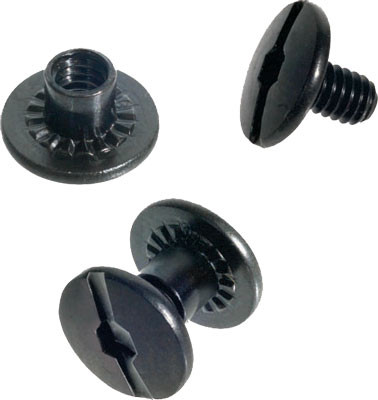 The Outdoor Connection BO-8 Chicago Screw Set - Black Brass, 25-Pack for Holsters, Slings, and Belts