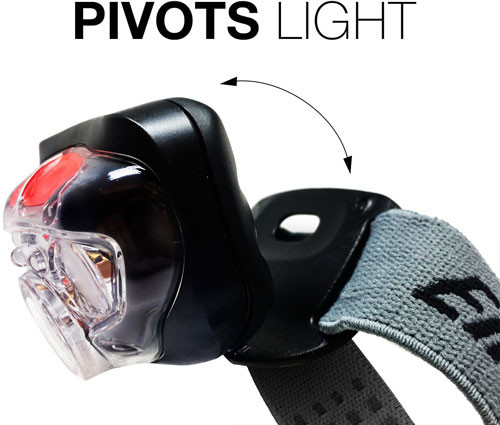 Energizer Vision HD Plus Focus Headlights with Red LED Feature and 3 AAA Batteries Included