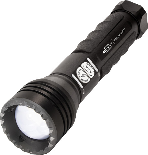 Police Security Flashlights PSF Long Throw Flashlight Twin with Rechargeable Battery