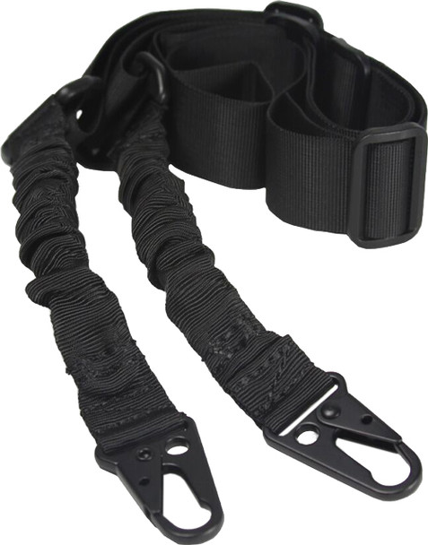 J&E Machine Tech TSSL9B Dual Point Bungee Sling - Heavy Duty Nylon Webbing, Black