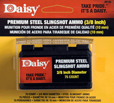 Daisy Part Number 998183-612 75-Pack 3/8-Inch Zinc-Plated Steel Slingshot Ammunition