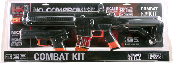 Umarex USA HK 416 Combat Kit AEG - Electric 6mm Airsoft Rifle with Polymer Stock