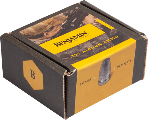 Benjamin 357 Caliber Flat Nose Pellets – 100 Count Pack (4 Packs per Case)