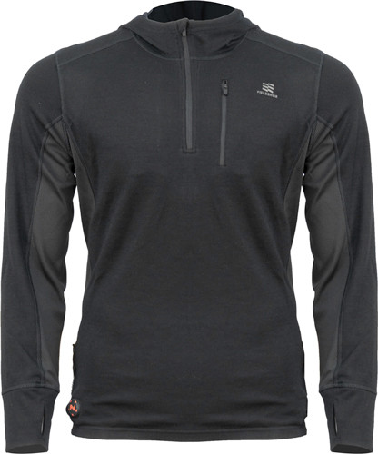 Mobile Warming Men's Merino Wool Base Layer with Battery and App - Large, Black