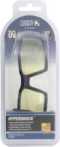 Howard Leight Hypershock Amber Safety Glasses with HydroShield Anti-Fog Lenses
