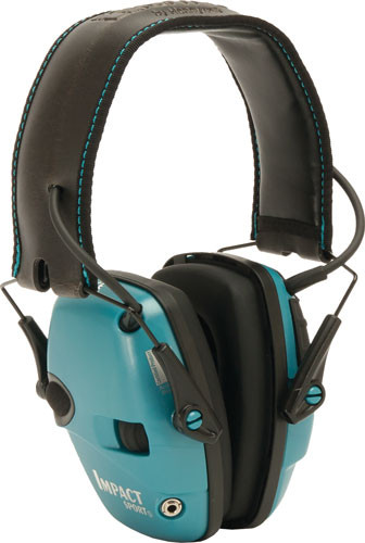 Howard Leight Impact Sport Electronic Ear Muffs in Teal – Noise Reduction Rating 22dB