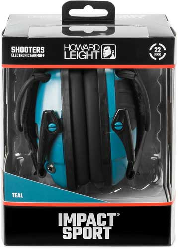 Howard Leight Impact Sport Electronic Ear Muffs in Teal – Noise Reduction Rating 22dB