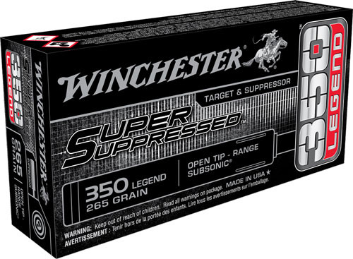 Winchester Ammunition Super Suppress .350 Legend Full Metal Jacketed 255-Grain Ammo