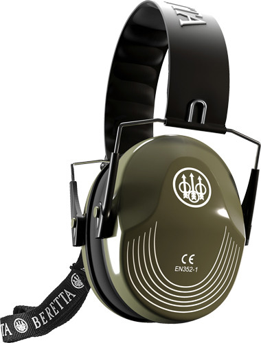 Beretta Safety Pro Ear Muffs - Green/Black Noise-Reducing Hearing Protection