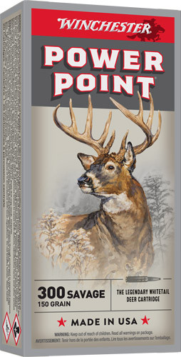 Winchester Super-X 300 Savage 150 Grain JACKETED SOFT POINT Ammo - High Velocity & Proven Accuracy